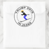 Sticker Rond Trump Ski En Jeans (Sac)