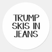 Sticker Rond Trump Ski En Jeans _2 (Devant)