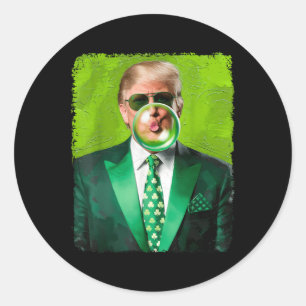 Sticker Rond Trump soufflant la bulle gomme politique Républica