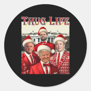 Sticker Rond Trump Squad Thug Life Trump Vance Kennedy Elon