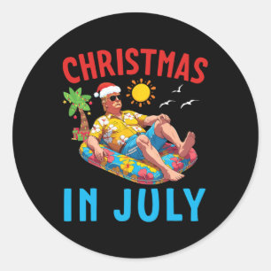 Sticker Rond Trump sur un flotteur de piscine gonflable Joyeux