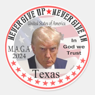 Sticker Rond Trump/Texas