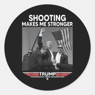 Sticker Rond Trump Tir Me Rend Plus Forte Tir