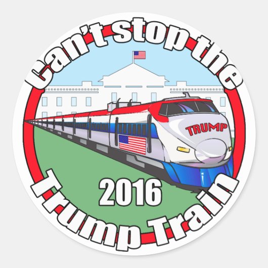 Sticker Rond Trump train 2 (Devant)