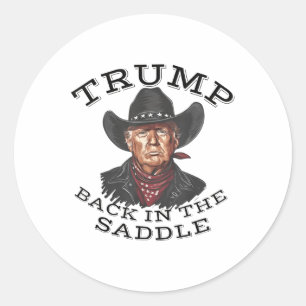 Sticker Rond Trump Trump De Retour À L'Inauguration De La Selle