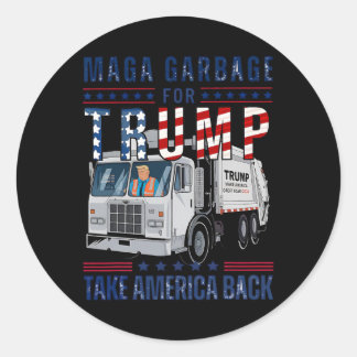 Sticker Rond Trump Trump Trump Truck Garbage Truck
