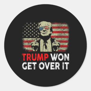 Sticker Rond Trump va s'en remettre à Patriotic Pro Trump Anti