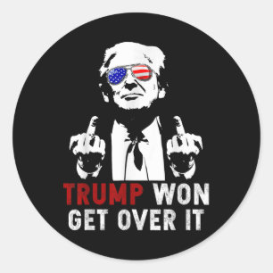 Sticker Rond Trump va s'en remettre à Patriotic Pro Trump Anti
