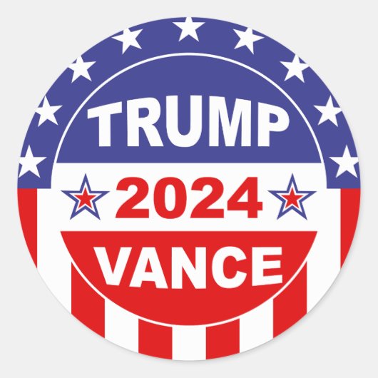 STICKER ROND TRUMP VANCE 2024 (Devant)