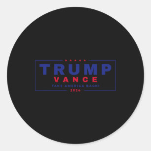 Sticker Rond Trump Vance 2024 Donald Trump J.d. Vance Take Amer