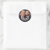 Sticker Rond Trump Vance 2024 Président républicain VP (Sac)