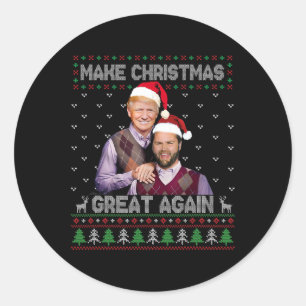 Sticker Rond Trump Vance Shirt Brothers Rendre Noël super Ag