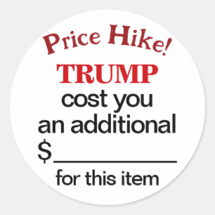 Sticker Rond Trump vous a coûté de l'argent anti-tarif petites