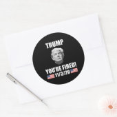 Sticker Rond Trump - Vous êtes Fired ! Élections anti-Trump de  (Enveloppe)