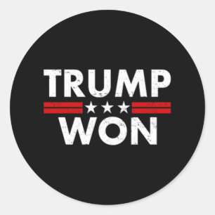 Sticker Rond Trump Won Truck 4547 Waste Trash Management (sur B