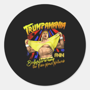 Sticker Rond Trumpamania Shirt Trump ramener l'Amérique aux hom