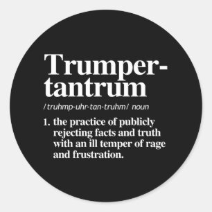 Sticker Rond Trumper Tantrum Définition