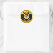 STICKER ROND TRUMPETS D'OR (Sac)