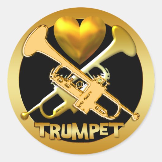 STICKER ROND TRUMPETS D'OR (Devant)