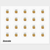 Sticker Rond Trumpkin Classic & Basic Design (Feuille)