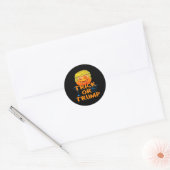 Sticker Rond Trumpkin Drôle Design Pour Halloween (Enveloppe)