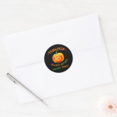 Sticker Rond Trumpkin drôle Halloween classique (Enveloppe)