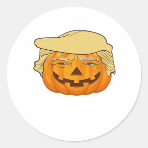 Sticker Rond Trumpkin Halloween Funny Classic - Base Fall Slot