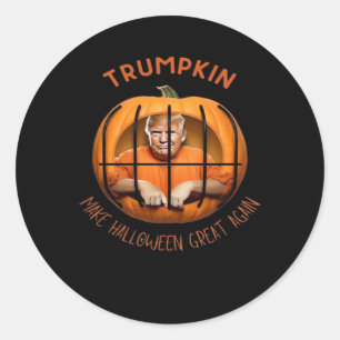 Sticker Rond Trumpkin rend Halloween grand à nouveau - Sloth Ma