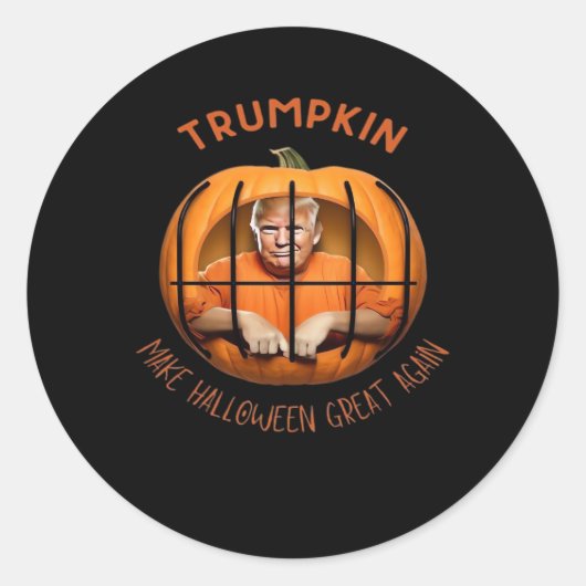 Sticker Rond Trumpkin rend Halloween grand à nouveau - Sloth Ma (Devant)