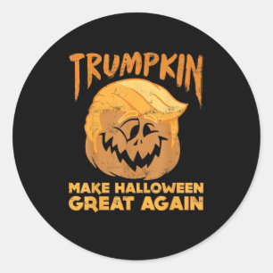 Sticker Rond Trumpkin Rendre Halloween grande à nouveau drôle P