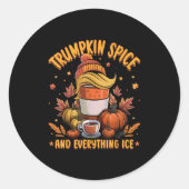 Sticker Rond Trumpkin Sce And Everything Ice Liberal Fall Hallo (Devant)