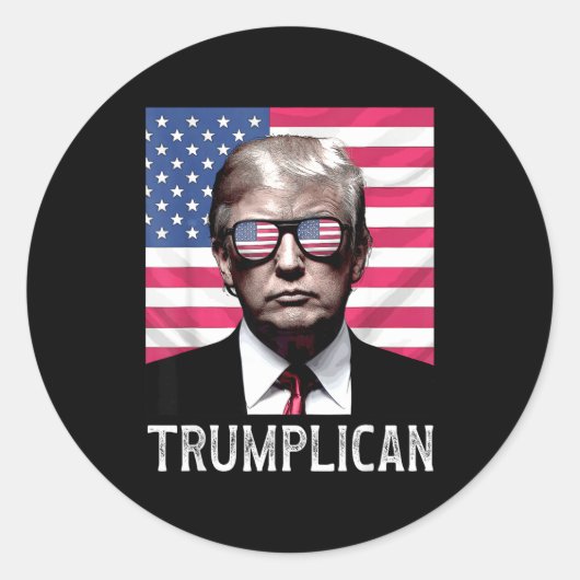 Sticker Rond Trumplican Funny Quote Saying Phrase  (Devant)