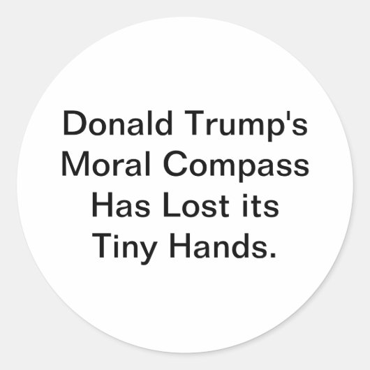 Sticker Rond Trump's Broken Moral Compass Hankamer Artjunkhaus (Devant)