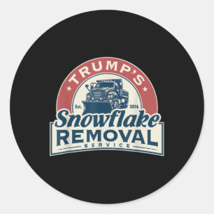 Sticker Rond Trumps Snowflake Service de suppression Funny Trum