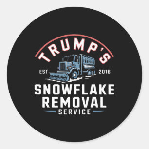 Sticker Rond Trumps Snowflake Service de suppression Funny Trum