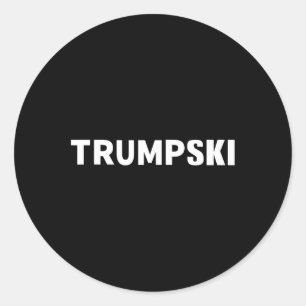 Sticker Rond Trumpski Funny Polonais Trump Shirt