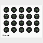 Sticker Rond Trust The Process, Feminine Floral Sitive Motivati (Feuille)