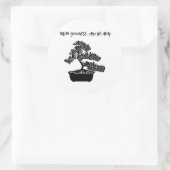 Sticker Rond Truth Goodness Beauté Abstrait Bonsai Tree citatio (Sac)