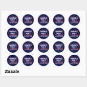 Sticker Rond Truth Hope Decency Harris Walz 2024 (Feuille)