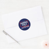 Sticker Rond Truth Hope Decency Harris Walz 2024 (Enveloppe)