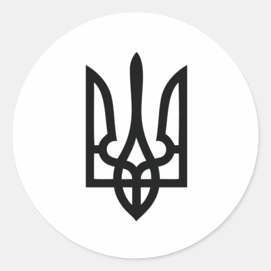 Sticker Rond Tryzub ukrainien (Devant)