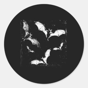 Sticker Rond Ts Vampire Horreur Éffrayant Art Halloween Goth Al