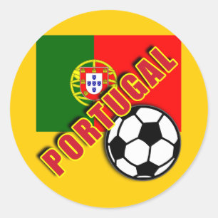Sticker Rond Tshirts du monde de football du PORTUGAL