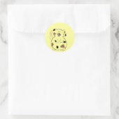 Sticker Rond Tshirts et cadeaux de chien de dessin animé (Sac)