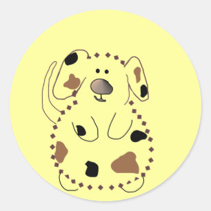 Sticker Rond Tshirts et cadeaux de chien de dessin animé