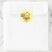 Sticker Rond Tshirts et cadeaux de la zone de construction (Sac)