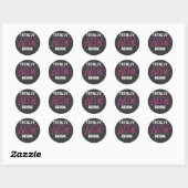Sticker Rond Tshirts et cadeaux rose Gram absolument géniaux (Feuille)