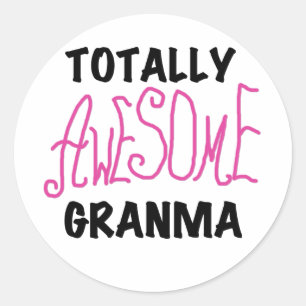 Sticker Rond Tshirts et cadeaux rose Granma absolument géniaux