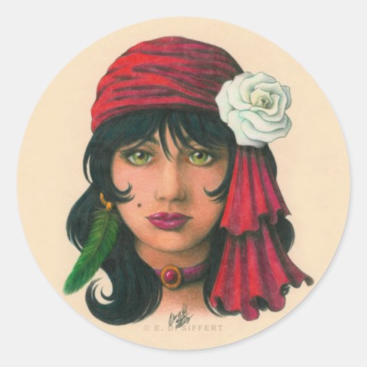 Sticker Rond Tsigane II (Devant)