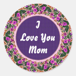 Sticker Rond Tu aimes maman